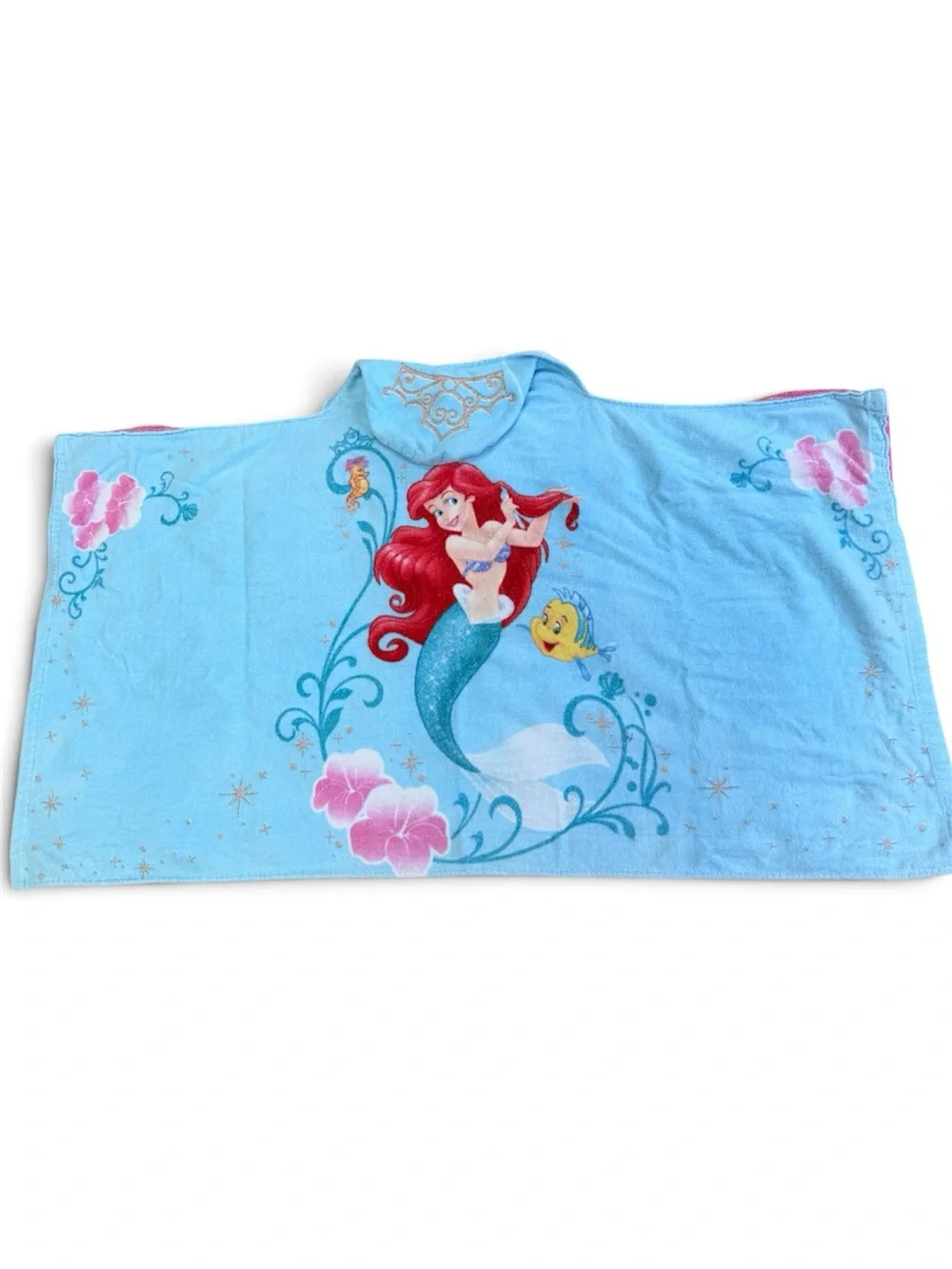 Disney Ariel Mermaid Hooded Towel Poncho – “The Big One” – Like New